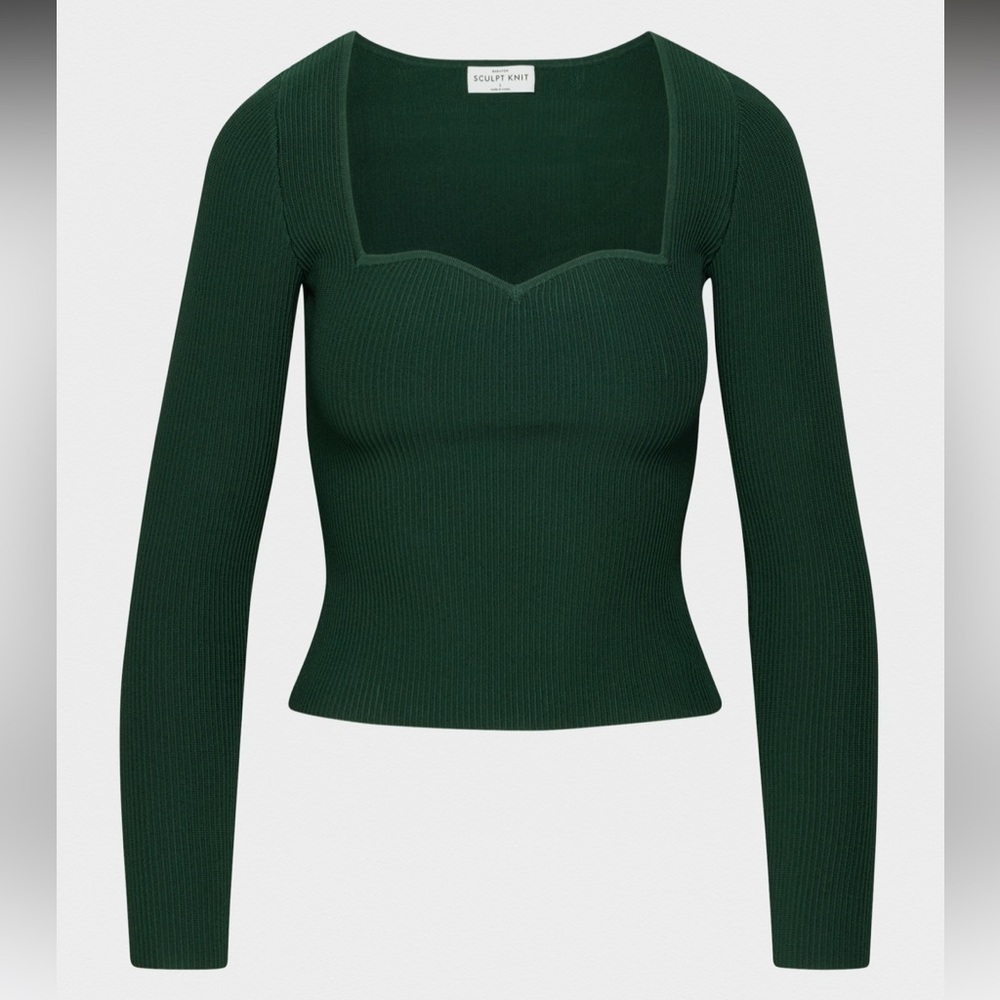 Aritzia Sculpt Knit Sweetheart Longsleeve Small